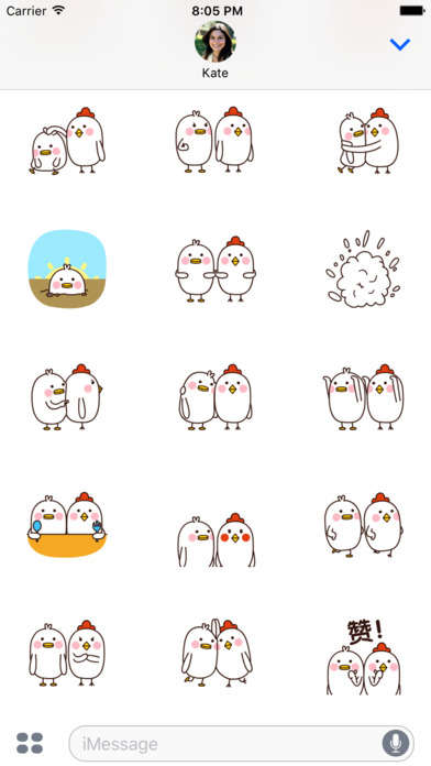 Cheerful Chickens Animated Stickers screenshot 3