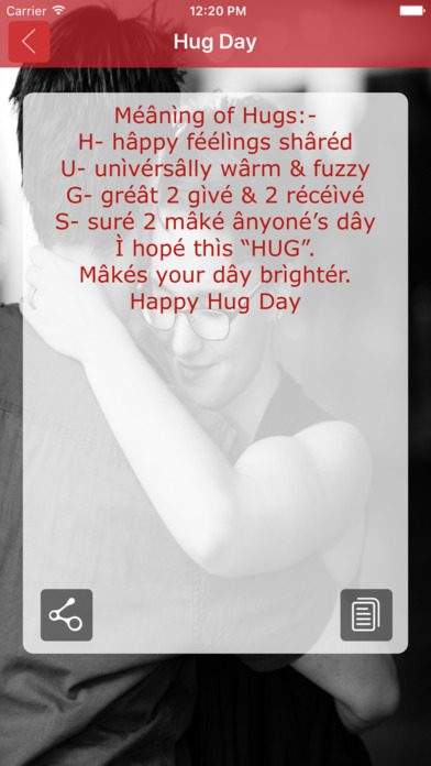 Hug Day 2017 - Messages,Wallpapers,Songs,Rigntones screenshot 4