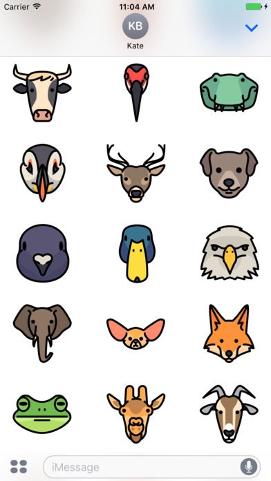 Animal Face Stickers screenshot 3