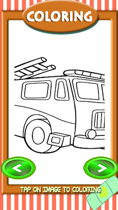 Free Coloring Book Game Fire Truck Education screenshot 2