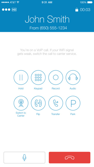 RingCentral Office@Hand from AT&T screenshot 1