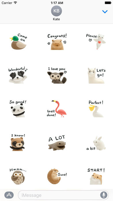 Many Cute Animals With Chatting Stickers screenshot 2