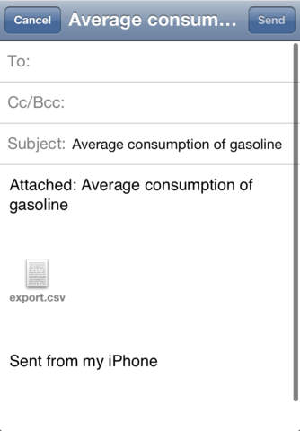 Average gasoline consumption screenshot 3