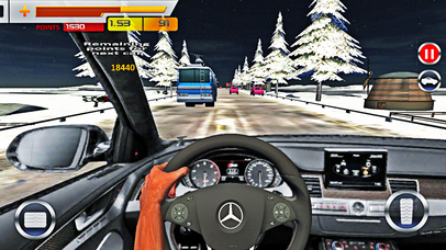 Snow Crazy Car Traffic RAce screenshot 2