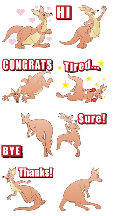 Amazing Kangaroo Stickers screenshot 2
