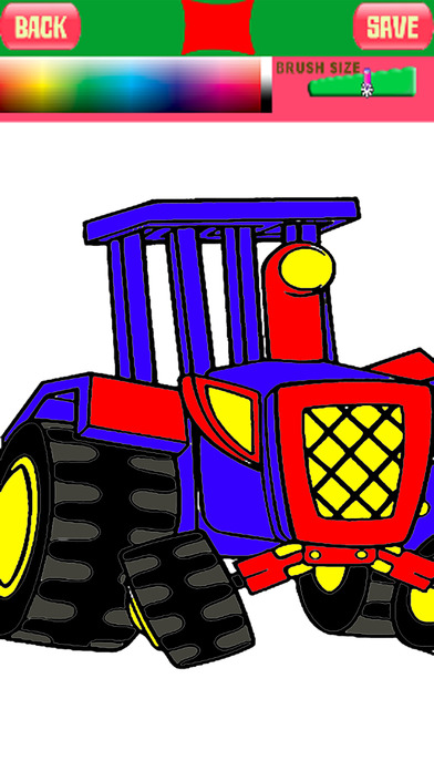 Coloring Book Game Tractor For Children screenshot 2