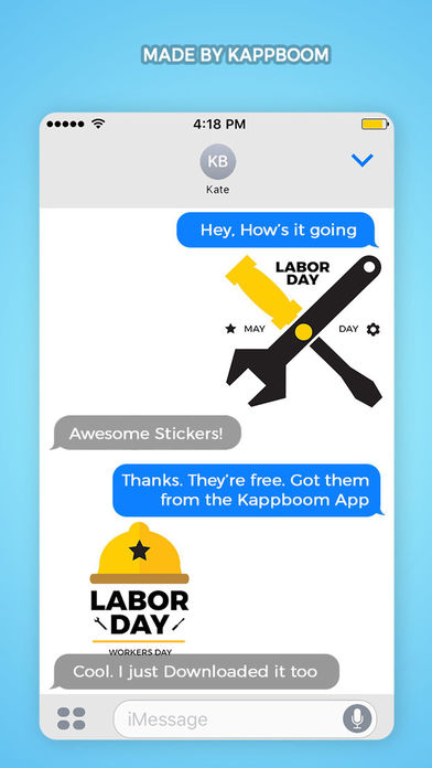 Happy Labor Day Stickers screenshot 3