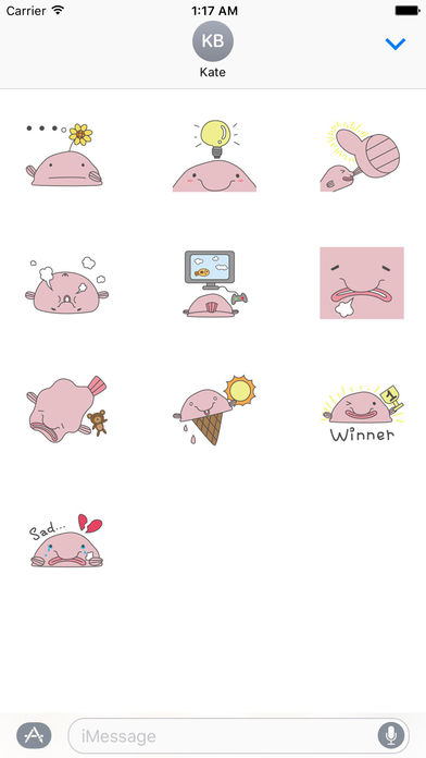Blobfish The Ugliest Animal Stickers screenshot 3