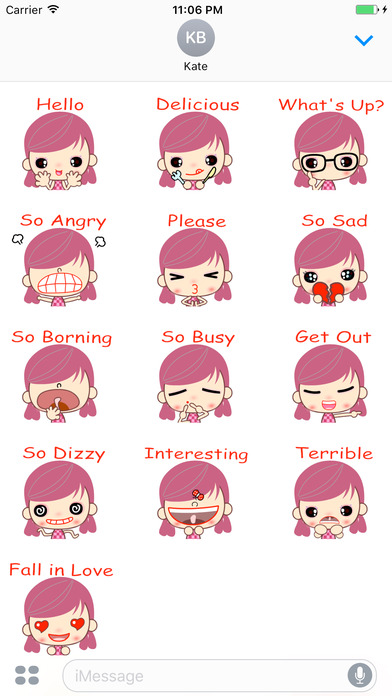 The Baby Girl Stickers for iMessage screenshot 3