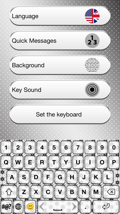 Black and White Keyboard Theme Custom Emoji Skins screenshot 4