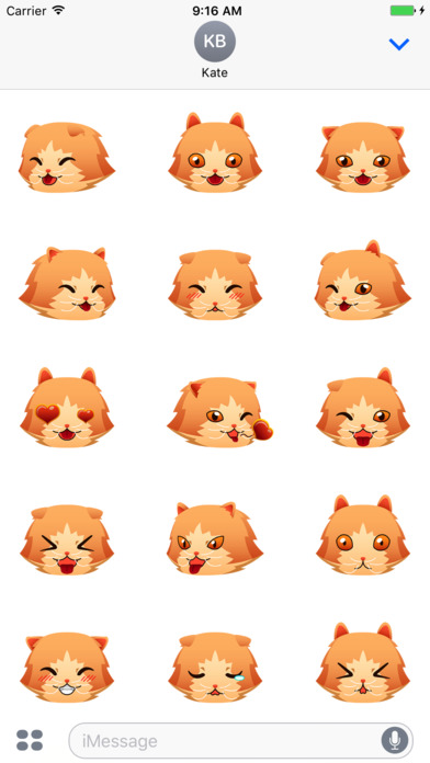 Persian Cat Stickers for iMessage screenshot 2