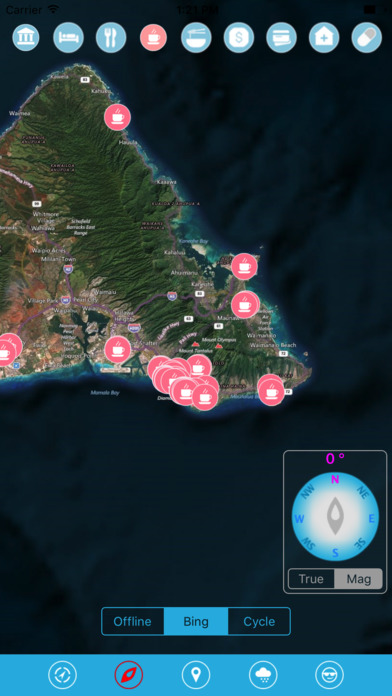 Oahu Island Offline Travel Map Guide screenshot 2