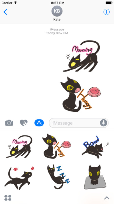 Midnight the Cat Stickers for iMessage screenshot 2