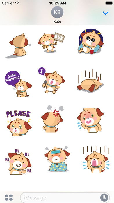 Woofie, the cute little puppy for iMessage Sticker screenshot 3