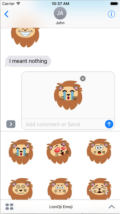 LionOji Emoji - Fun Lion Emojis & Stickers screenshot 2