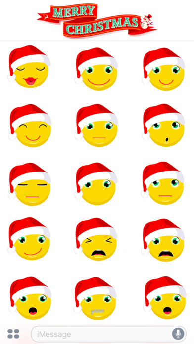 Merry Christmas & Happy New Year 2017 - Cute Emoji screenshot 2