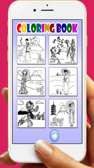 Kimono Fuji For Coloring Book Games screenshot 2