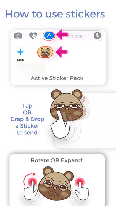 Smiley Bear Emojis screenshot 3