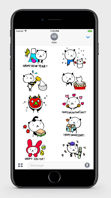 Sweet Panda Stickers screenshot 2
