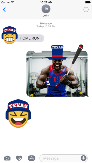 Texas Baseball Stickers & Emojis screenshot 2