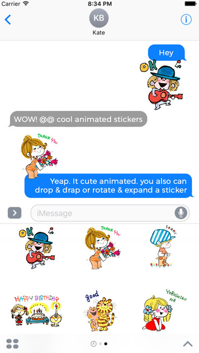 Cute Beauty Girls & Friends Animated Stickers screenshot 3
