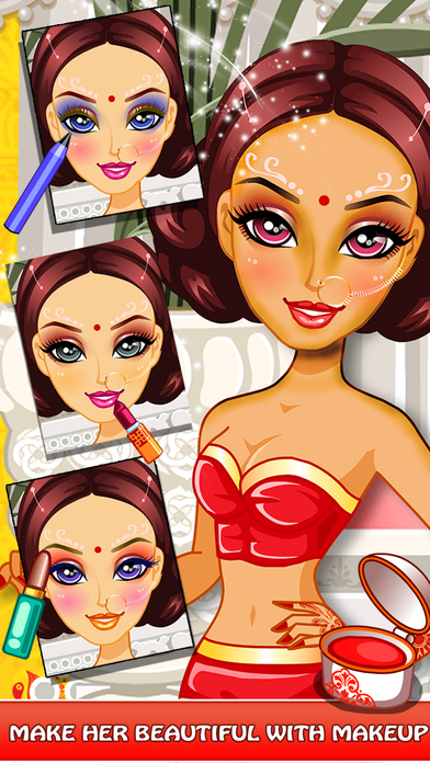 Indian Girl - Make Up & Dress Up Salon screenshot 2