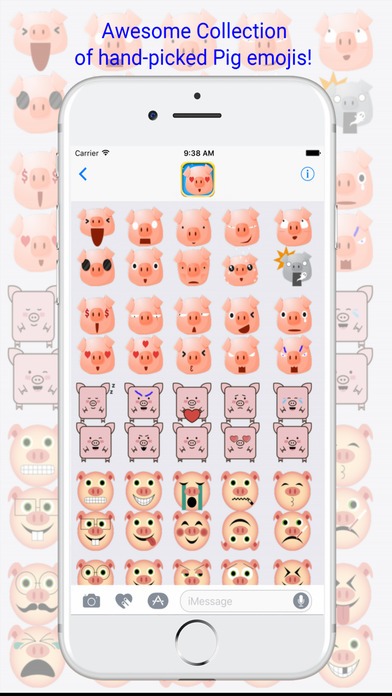 Pig Emoji - Cute Piggy Emojis Keyboard screenshot 3