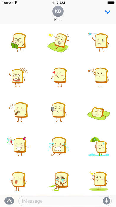 Lovely Sandwich Emoji Sticker screenshot 2