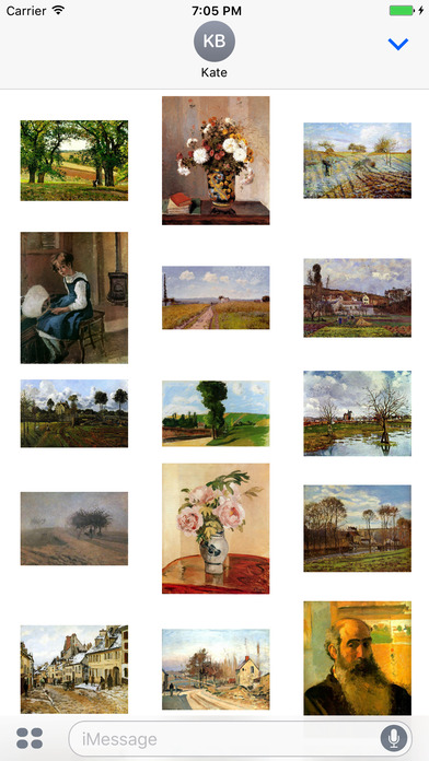 Camille Pissarro Paintings for iMessage screenshot 3