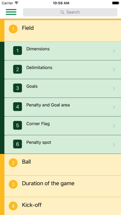 Football rules screenshot 2