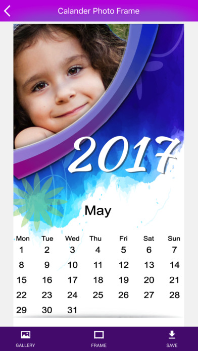 Calendar Photo Frames 2017 screenshot 2