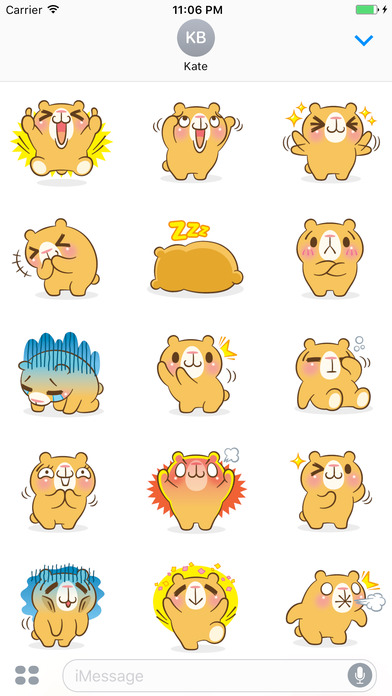 Nutmeg The Cute Bear Stickers screenshot 2