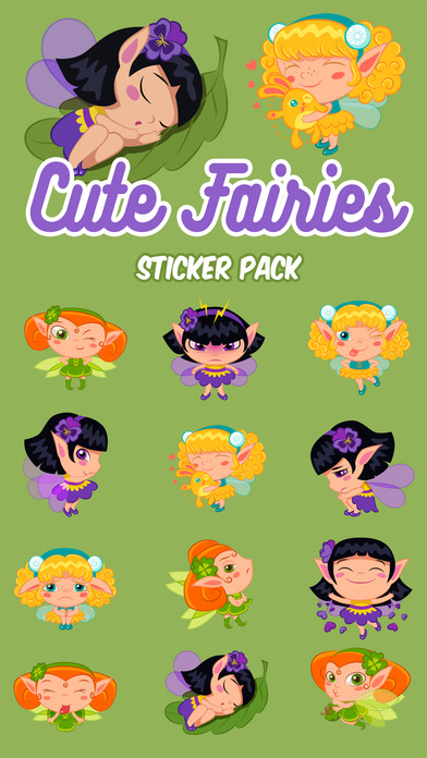 Cute Fairies - Sticker Pack screenshot 2