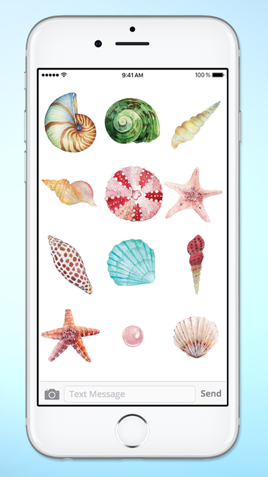 Beach Lover Sea Shells Sticker Pack screenshot 3