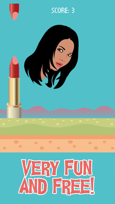 Flappy Kim - pixel lipstick fun! screenshot 3