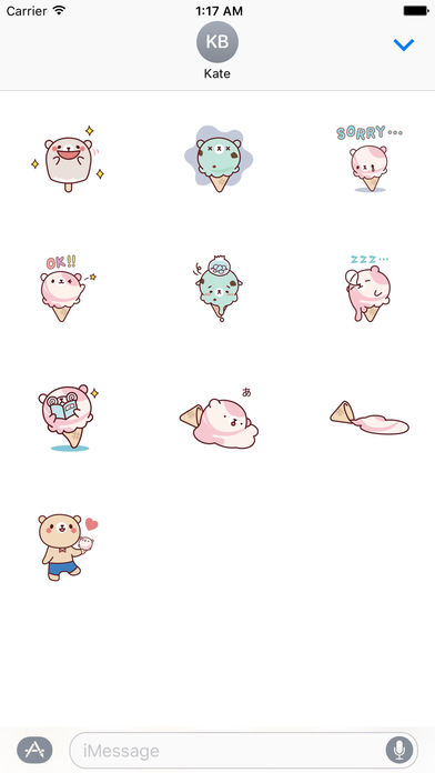 Cute Ice Cream Stickers Pack screenshot 3