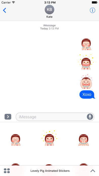 Lovely Pig Animated Stickers For iMessage screenshot 4