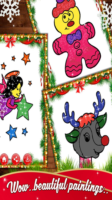 Christmas Kids Coloring Book - Holiday Fun screenshot 2