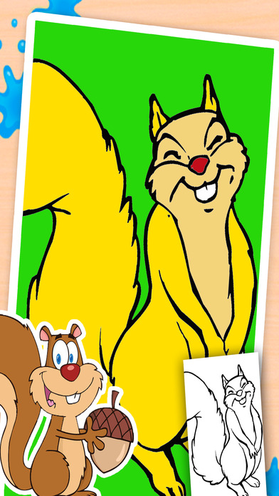 Kids Coloring Page Squirrel Game screenshot 2