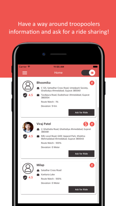 TrooPool - Ride sharing app screenshot 2