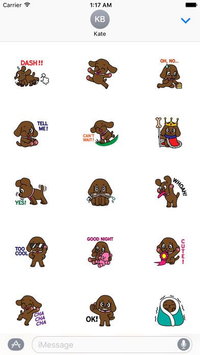 Chocolate Brown Puppy Stickers screenshot 2