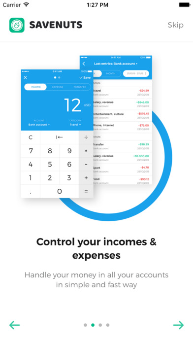 SaveNuts - Personal Budget & Finances Manager screenshot 2