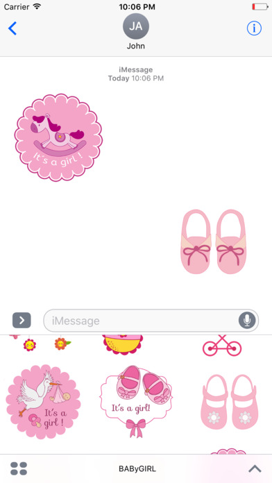 BABy GIRL Stickers for iMessage screenshot 3