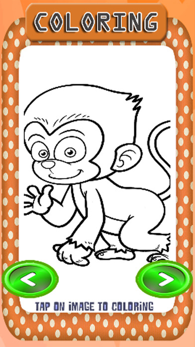 Panda Monkey Coloring Book Game Free Education screenshot 2