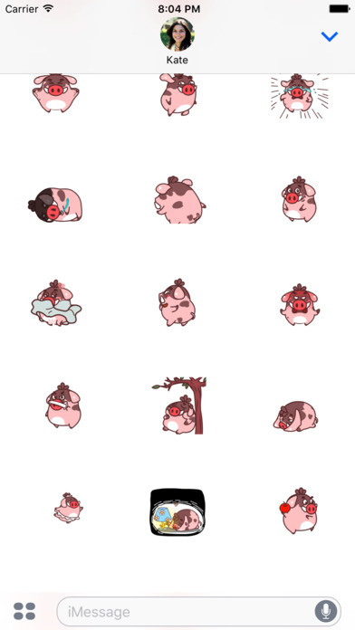 Wild Pig Animated Emoji Stickers screenshot 3