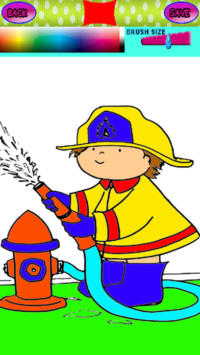 Fireman Hero Coloring Book Game For Children screenshot 2