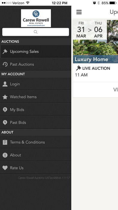 Carew Rowell Auctions screenshot 3