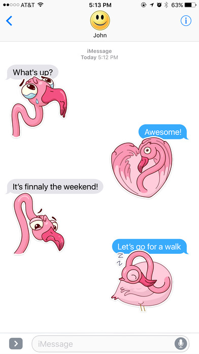 Pink Flamingo Stickers screenshot 3