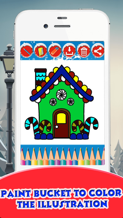Christmas House Coloring Book screenshot 4