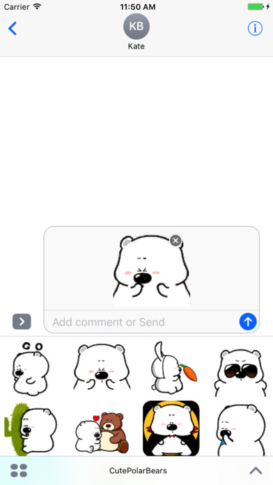 White Bear Animated Stickers screenshot 2